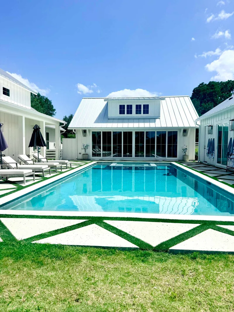 The pool and estate