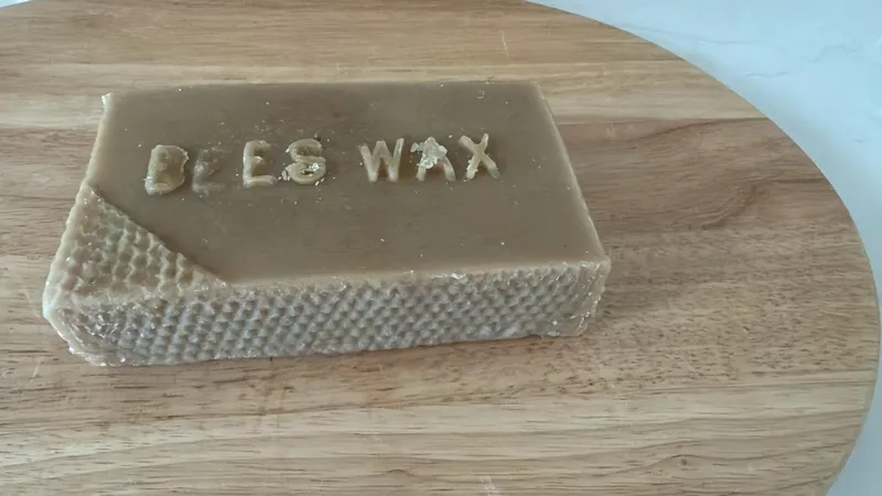 Hand-poured beeswax candle